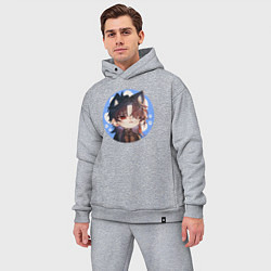 Мужской костюм оверсайз Blade Honkai star rail, цвет: меланж — фото 2