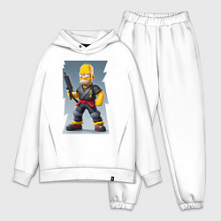 Мужской костюм оверсайз Homer Simpson - cyberninja - fantasy, цвет: белый