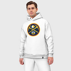 Мужской костюм оверсайз Denver Nuggets logo, цвет: белый — фото 2