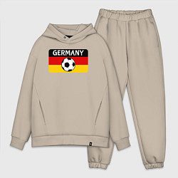 Мужской костюм оверсайз Football Germany, цвет: миндальный