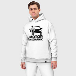Мужской костюм оверсайз Motor mechanic, цвет: белый — фото 2