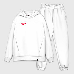 Мужской костюм оверсайз T1 red, цвет: белый