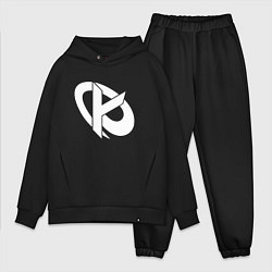 Мужской костюм оверсайз Karmine Corp, цвет: черный