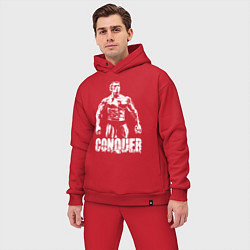 Мужской костюм оверсайз Arnold conquer, цвет: красный — фото 2