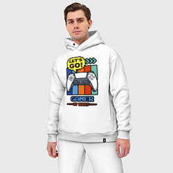 Мужской костюм оверсайз Gamer by night, цвет: белый — фото 2