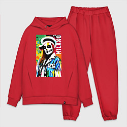 Мужской костюм оверсайз Skeleton fashionista - Milano - pop art, цвет: красный