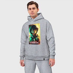 Мужской костюм оверсайз Персонаж Роблокс, цвет: меланж — фото 2