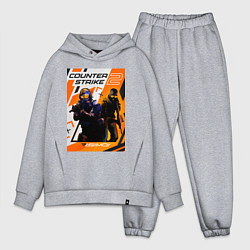 Мужской костюм оверсайз КС 2 Азимов, цвет: меланж