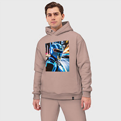 Мужской костюм оверсайз Робокоп на страже, цвет: пыльно-розовый — фото 2