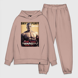 Мужской костюм оверсайз Tekken 8 Bryan Fury, цвет: пыльно-розовый