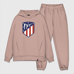 Мужской костюм оверсайз Atletico Madrid FC, цвет: пыльно-розовый