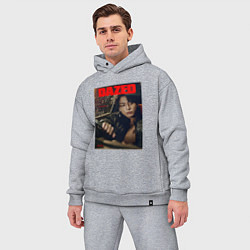 Мужской костюм оверсайз BTS JungKook на обложке, цвет: меланж — фото 2