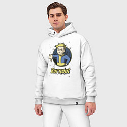 Мужской костюм оверсайз Burnout - vault boy, цвет: белый — фото 2