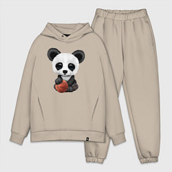 Мужской костюм оверсайз Панда баскетболист