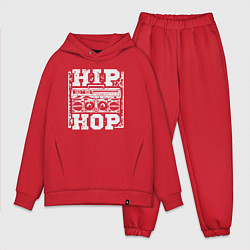 Мужской костюм оверсайз Hip hop life, цвет: красный