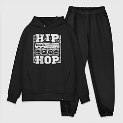 Мужской костюм оверсайз Hip hop life, цвет: черный