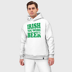 Мужской костюм оверсайз Irish you were beer, цвет: белый — фото 2