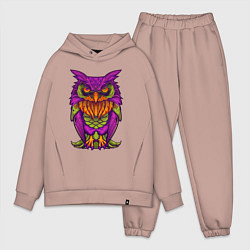 Мужской костюм оверсайз Purple owl, цвет: пыльно-розовый