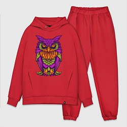 Мужской костюм оверсайз Purple owl, цвет: красный