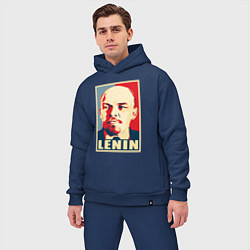 Мужской костюм оверсайз Владимир Ильич Ленин, цвет: тёмно-синий — фото 2