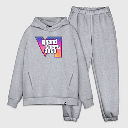 Мужской костюм оверсайз Grand theft auto VI, цвет: меланж
