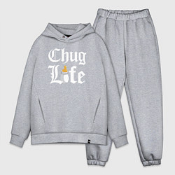 Мужской костюм оверсайз Thug life milk, цвет: меланж