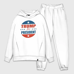 Мужской костюм оверсайз Трампа в президенты, цвет: белый