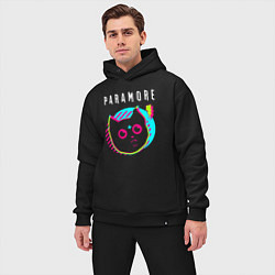 Мужской костюм оверсайз Paramore rock star cat, цвет: черный — фото 2