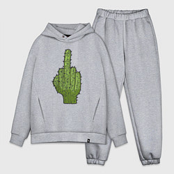 Мужской костюм оверсайз Cactus fuck, цвет: меланж