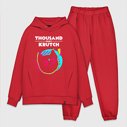 Мужской костюм оверсайз Thousand Foot Krutch rock star cat, цвет: красный