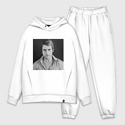 Мужской костюм оверсайз Портрет Владимир Высоцкий, цвет: белый