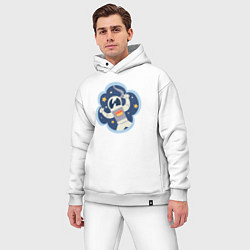 Мужской костюм оверсайз Космонавтик, цвет: белый — фото 2