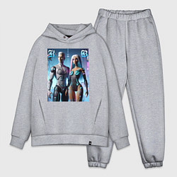 Мужской костюм оверсайз Barbie and Ken - cyber fantasy, цвет: меланж