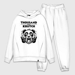 Мужской костюм оверсайз Thousand Foot Krutch - rock panda, цвет: белый
