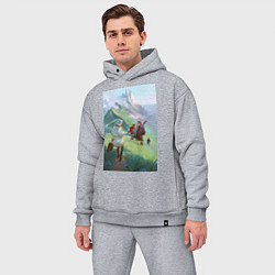 Мужской костюм оверсайз Фрирен и Ферн, цвет: меланж — фото 2