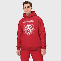 Мужской костюм оверсайз Rolling Stones rock panda, цвет: красный — фото 2