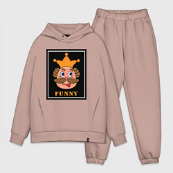 Мужской костюм оверсайз Веселый король смайликов - Funny king emoji