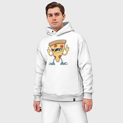 Мужской костюм оверсайз Pizza fuck, цвет: белый — фото 2