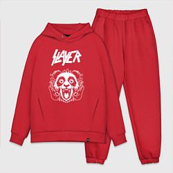 Мужской костюм оверсайз Slayer rock panda, цвет: красный