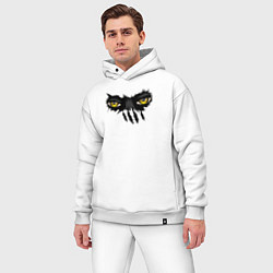 Мужской костюм оверсайз Глаза смотрят, цвет: белый — фото 2