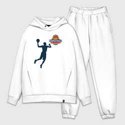 Мужской костюм оверсайз Игрок в баскетбол basketball, цвет: белый