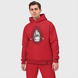 Мужской костюм оверсайз Космонавт лодочник, цвет: красный — фото 2