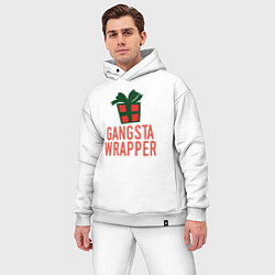 Мужской костюм оверсайз Gangsta wrapper, цвет: белый — фото 2