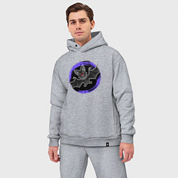 Мужской костюм оверсайз Мультяшная летучая мышь, цвет: меланж — фото 2