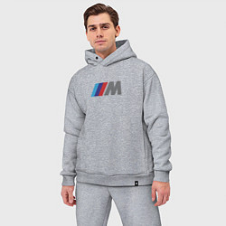 Мужской костюм оверсайз BMW logo sport, цвет: меланж — фото 2
