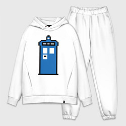 Мужской костюм оверсайз Tardis pixels, цвет: белый