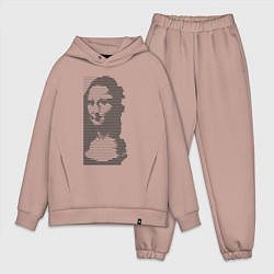 Мужской костюм оверсайз Mona Lisa text
