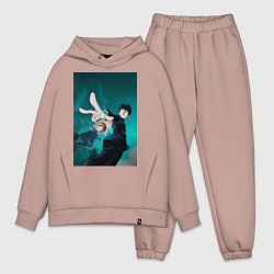 Мужской костюм оверсайз Моб Психо 100 Шигэо Кагэяма, цвет: пыльно-розовый