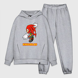 Мужской костюм оверсайз Knuckles ехидна из соника, цвет: меланж