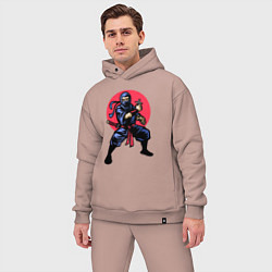 Мужской костюм оверсайз Warrior ninja, цвет: пыльно-розовый — фото 2